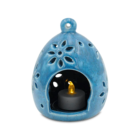 Floral Luminaria (Agate Blue) – Made with Solidified Cremains