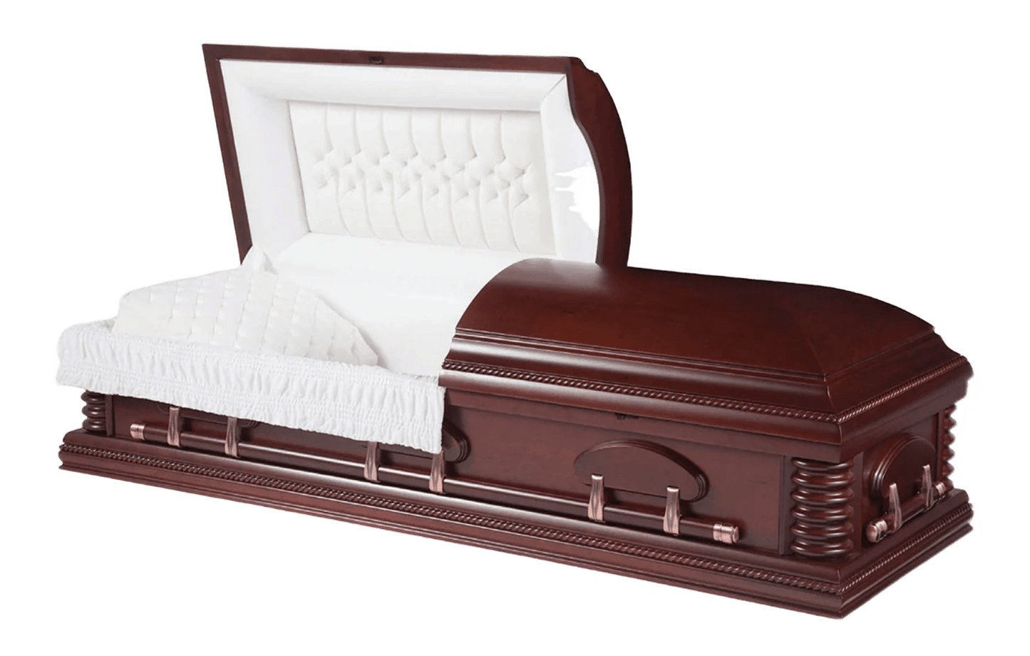 Newton (Solid Cherry) | Solid Cherry Casket with Velvet Interior