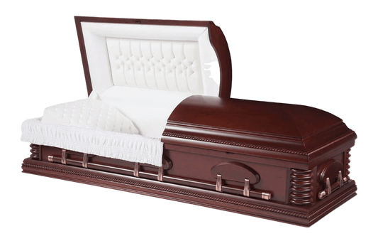 Newton (Solid Cherry) | Solid Cherry Casket with Velvet Interior