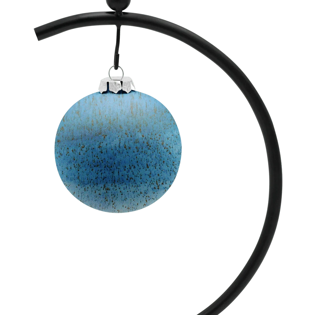 Ball Ornament (Agate Blue) – Made with Solidified Cremains