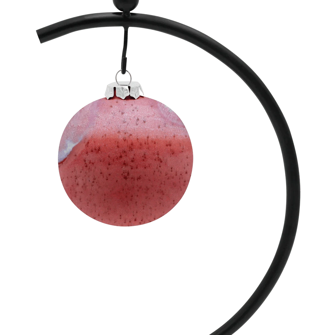 Ball Ornament (Sunset Red) – Made with Solidified Cremains