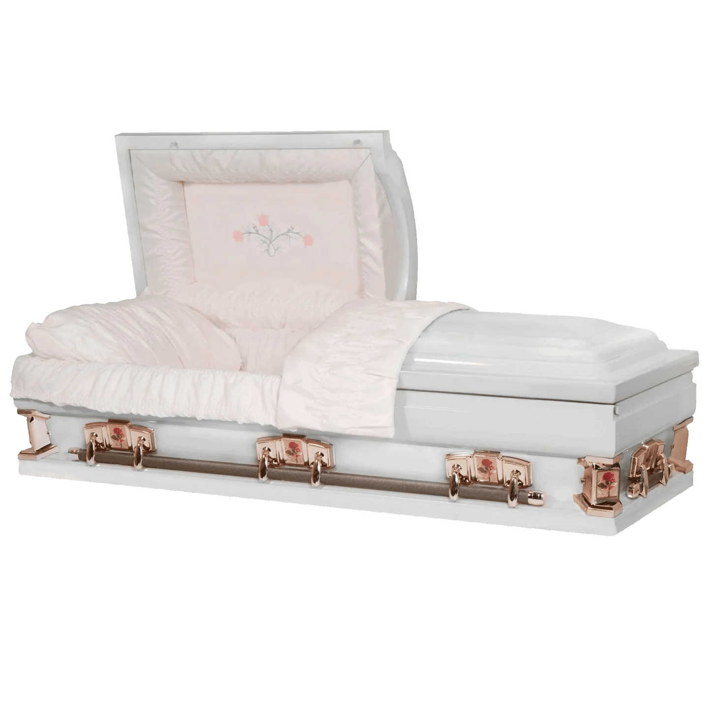 Paris Rose Oversize | White Steel Oversize Casket with Pink Interior