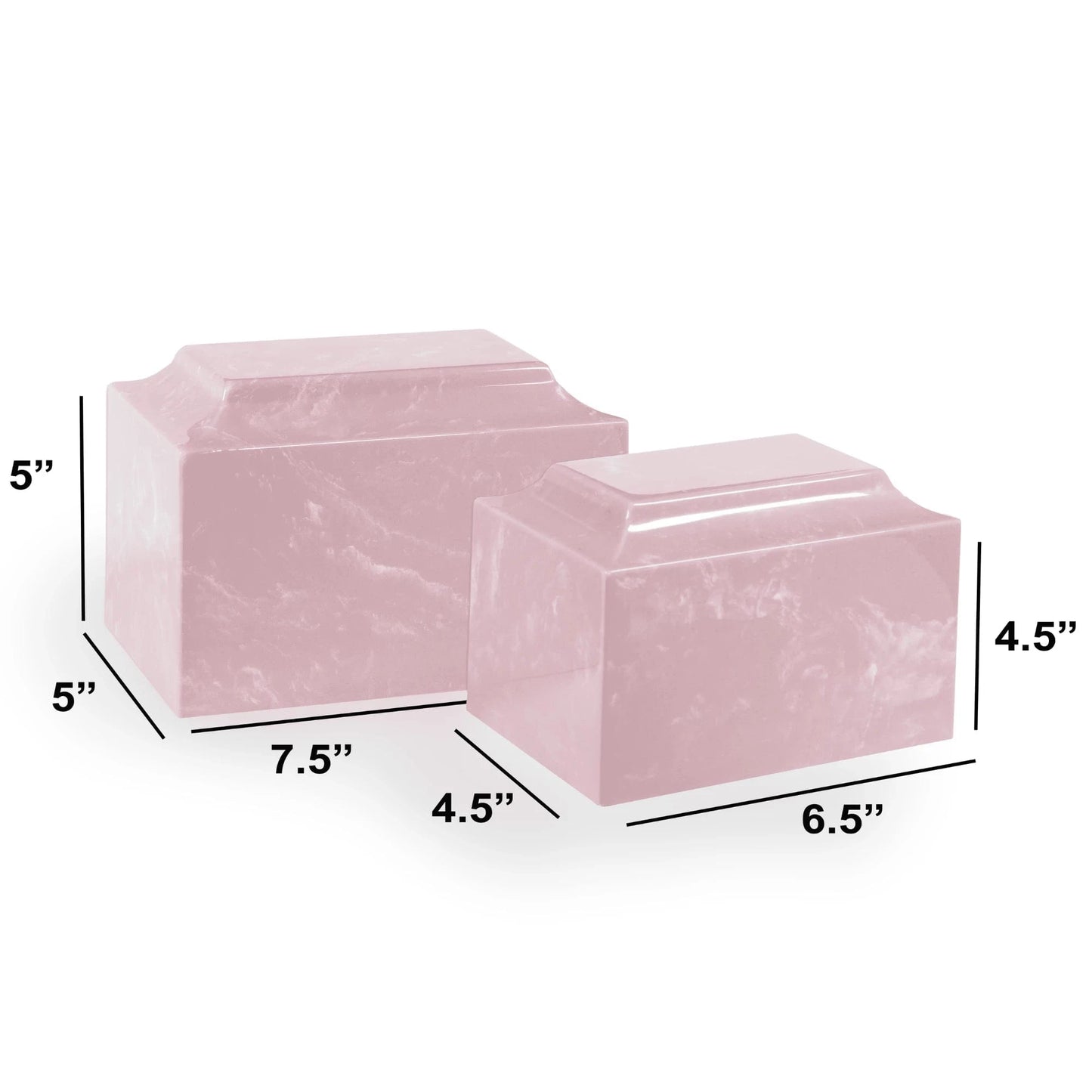 Pink Pet Marble Cremation Urn