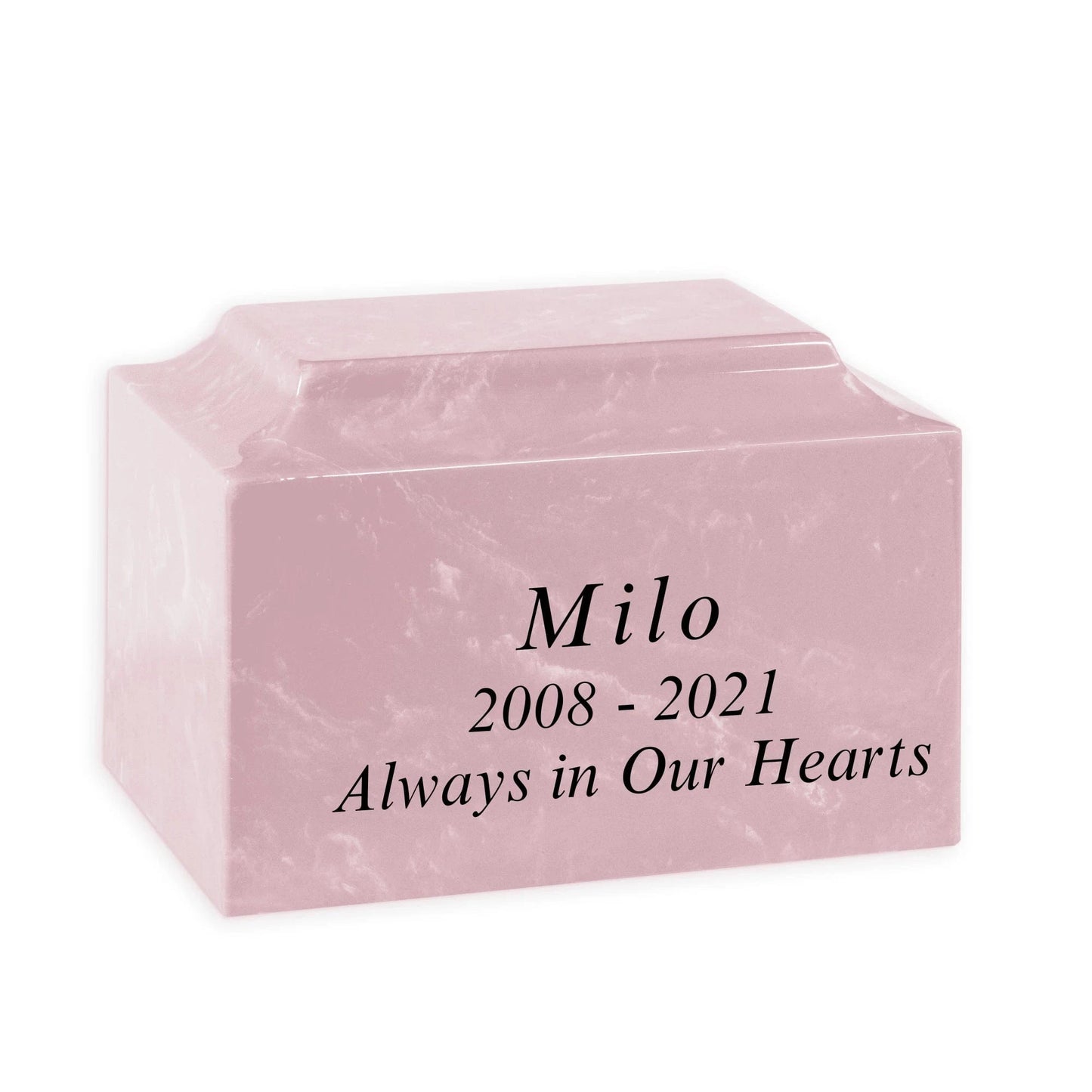 Pink Pet Marble Cremation Urn