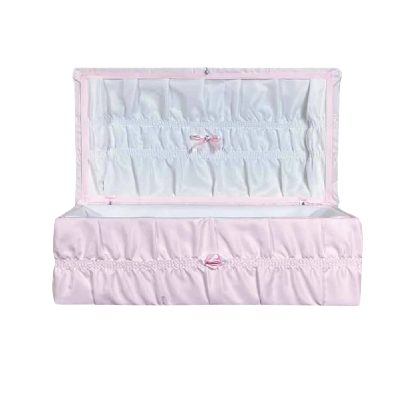 Cloth Covered Pet Casket | Pink Crepe