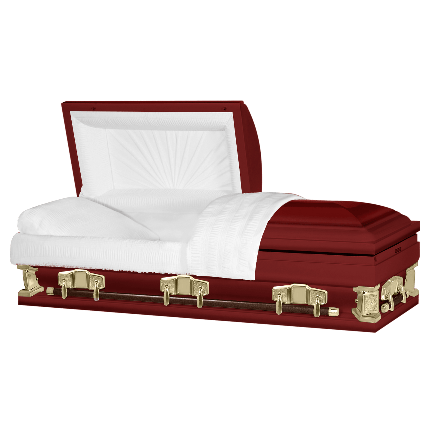 Jupiter XL | Red and Gold Steel Oversize Casket | 28", 29", 33", 36" - Titan Casket