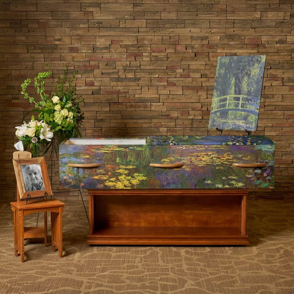 Water Lilies Cremation Container