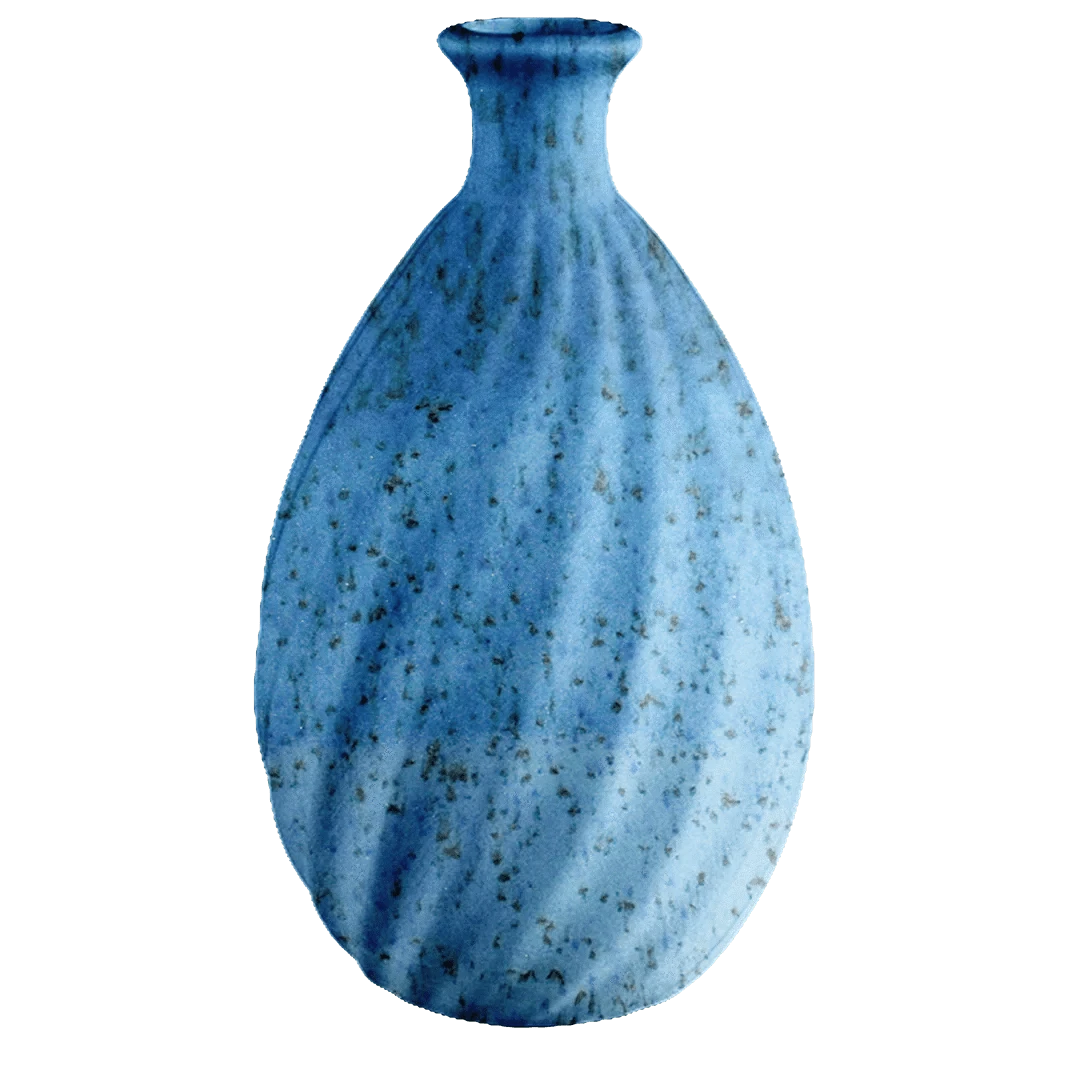 Twist Vase (Agate Blue) – Made with Solidified Cremains