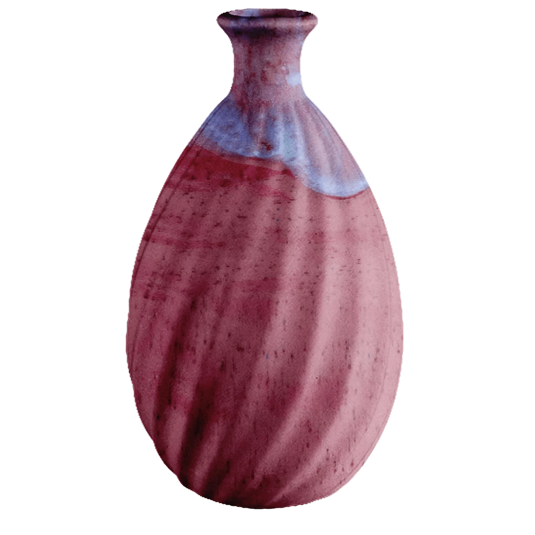 Twist Vase (Sunstone Red) – Made with Solidified Cremains
