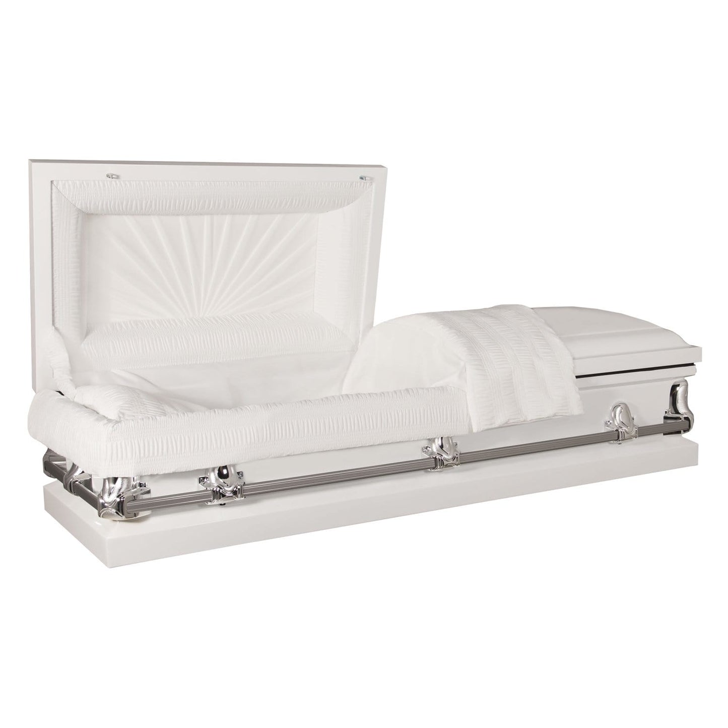 Orion Series | White Steel Casket with White Interior - Titan Casket