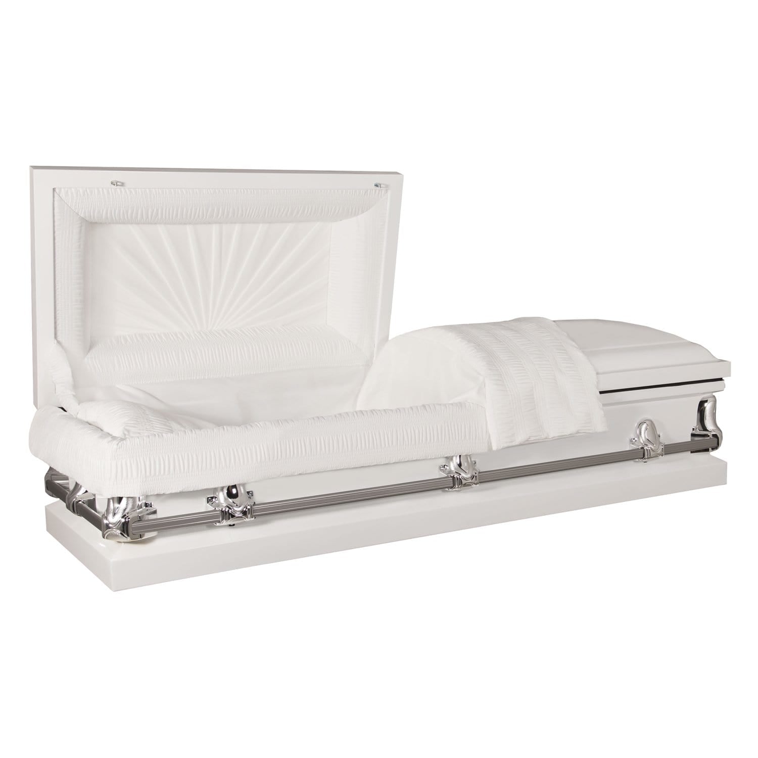 Orion Series | White Steel Casket with White Interior - Titan Casket