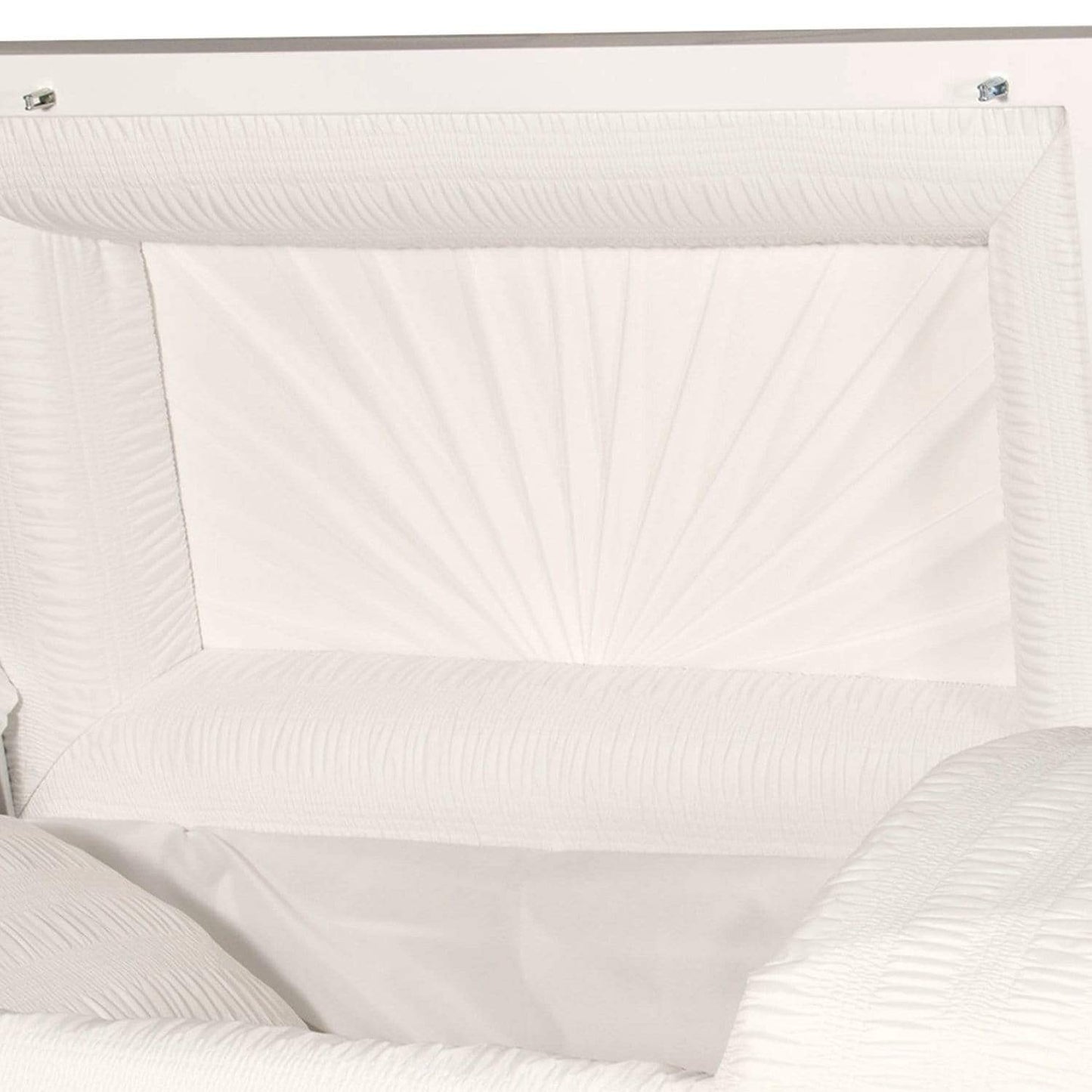 Orion Series | White and Gold Steel Casket with White Interior - Titan Casket
