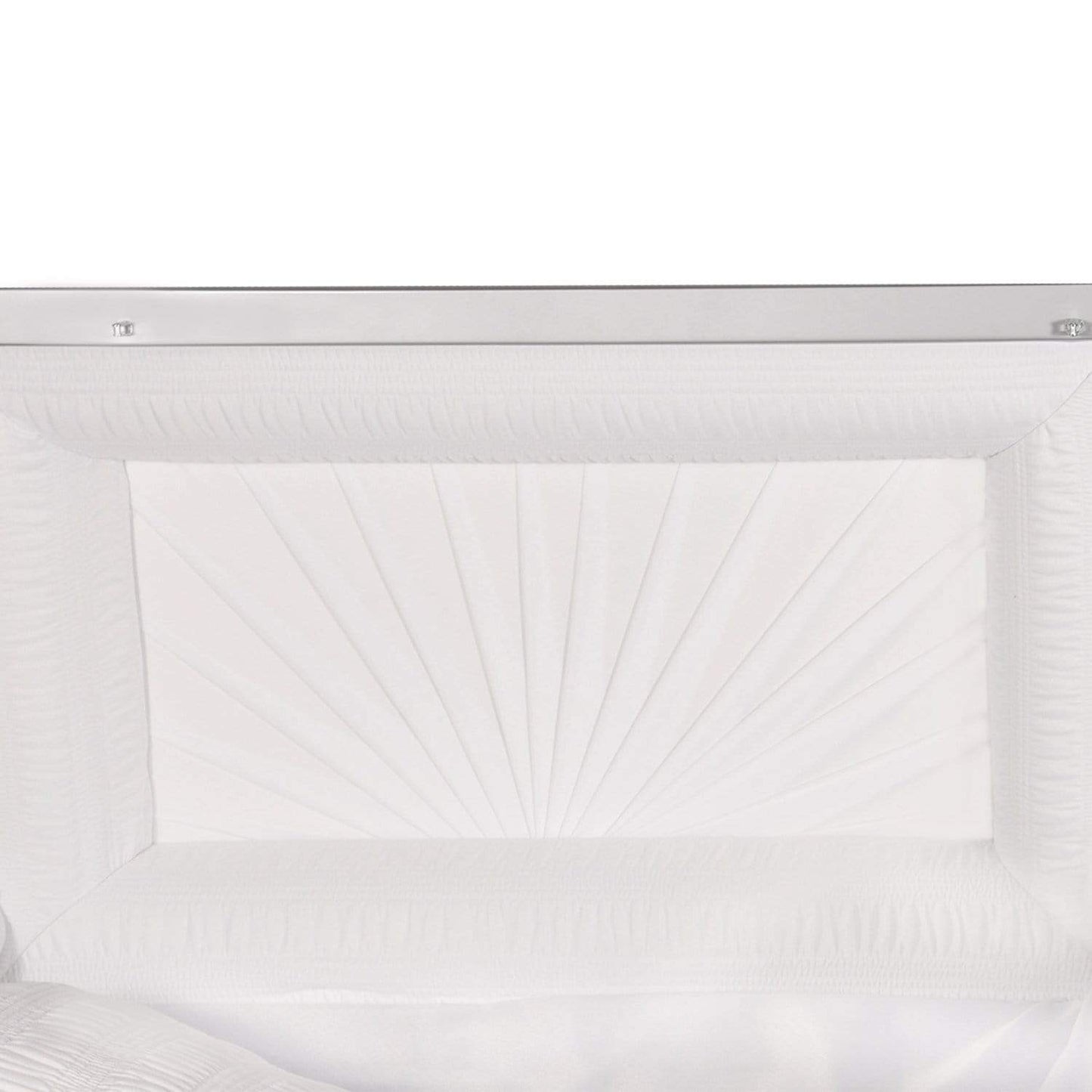 Satin Series | Silver Steel Casket with White Interior - Titan Casket