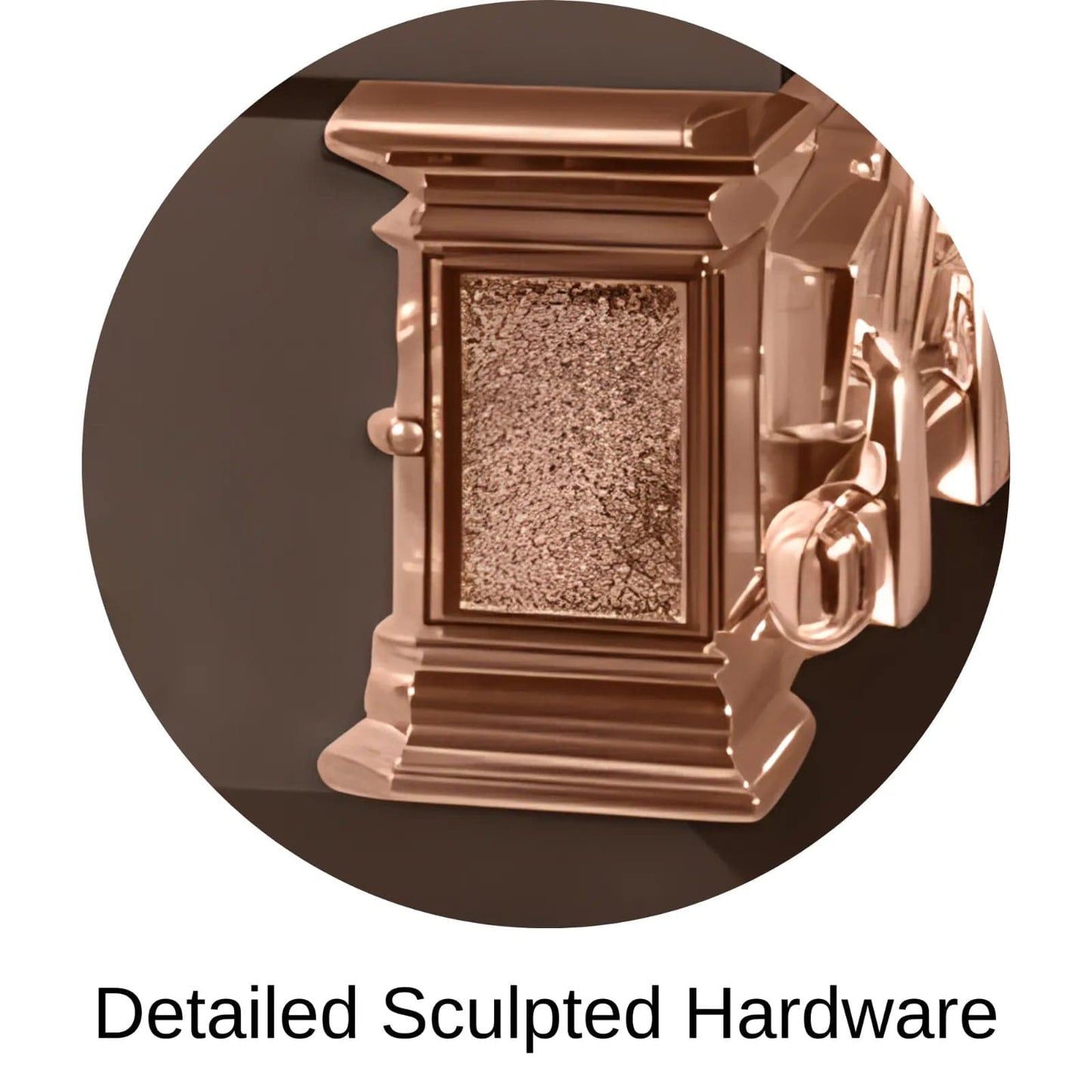 Sculpted hardware of Titan Casket Satin Series Casket