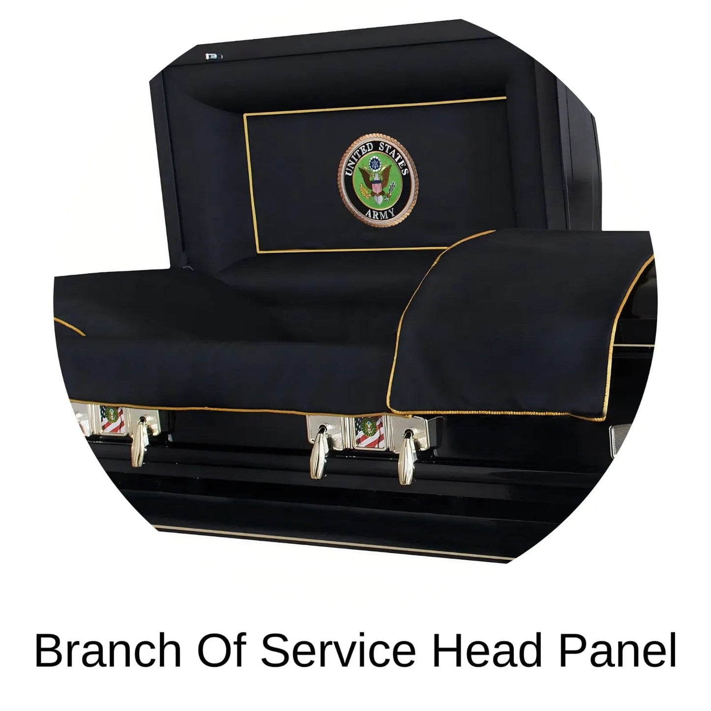 Veteran Select | Army Black Steel Casket with Black Interior