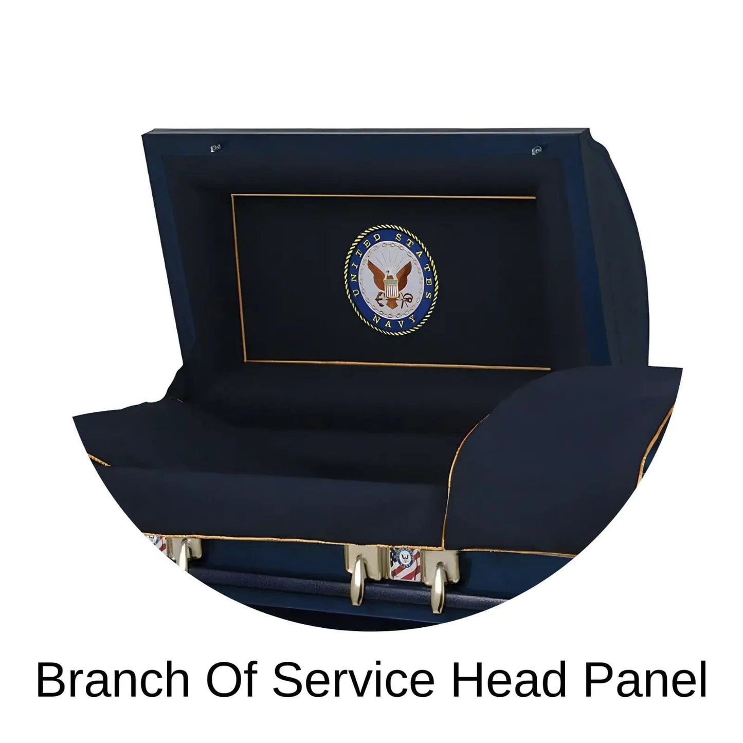 Veteran Select | Navy Dark Blue Steel Casket with Dark Blue Interior