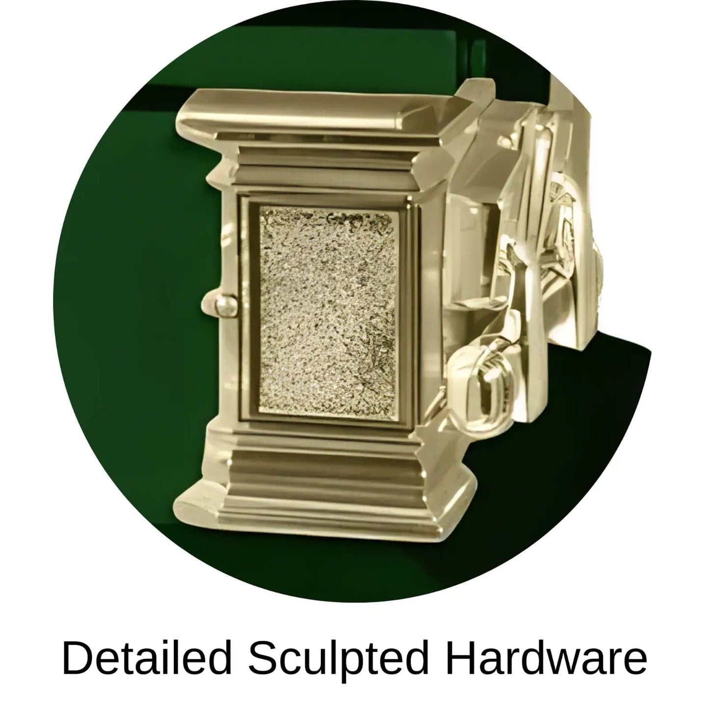 Detailed Sculpted Hardware Of Titan Atlas XL Series Casket