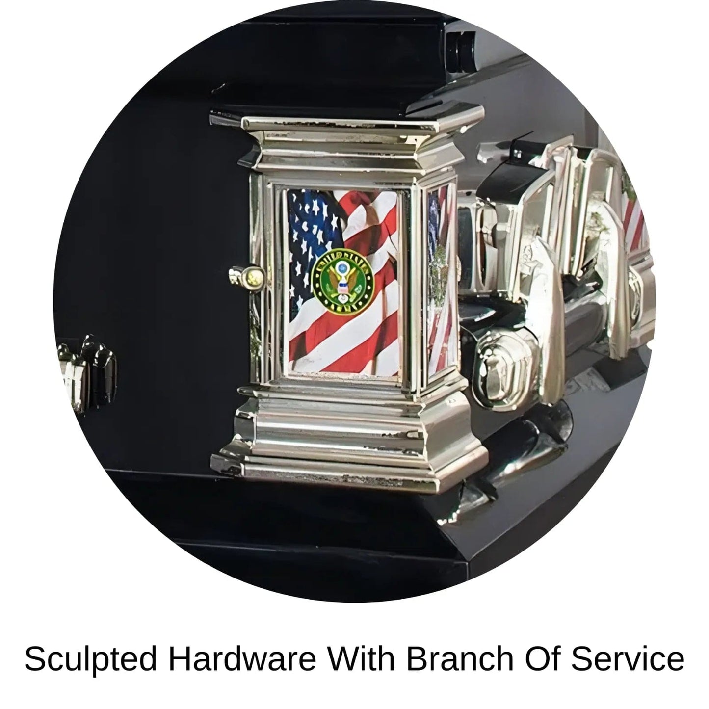 Veteran Select | Army Black Steel Casket with Black Interior