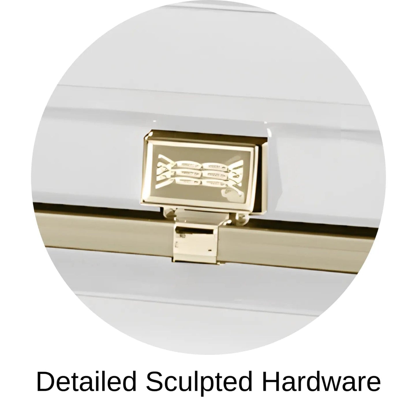 Detailed Sculpted Hardware Of Titan Atlas XL Series Casket