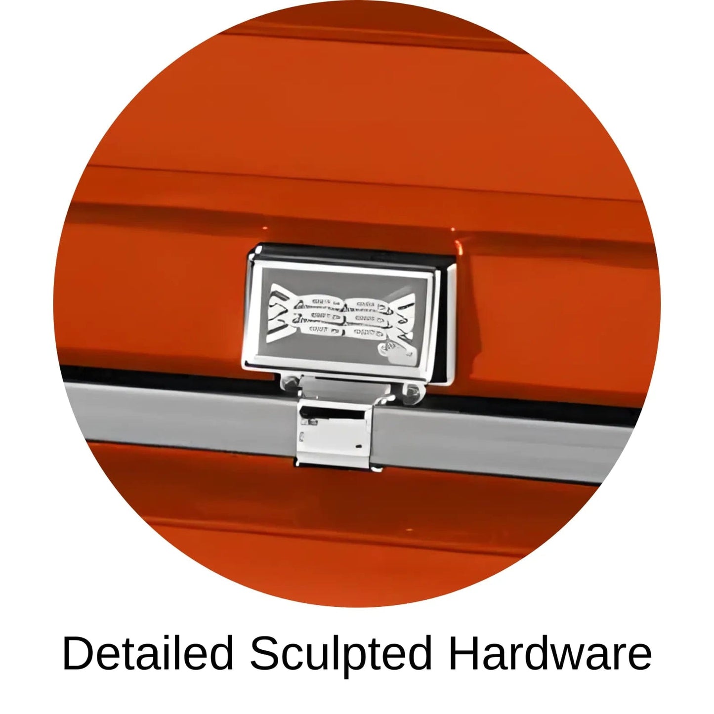 Atlas XL | Orange Steel Oversize Casket with White Interior