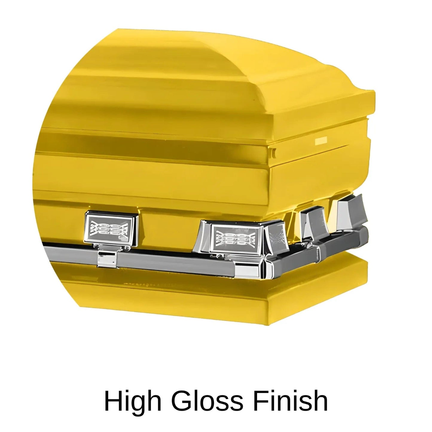 Atlas XL | Yellow Steel Oversize Casket with White Interior