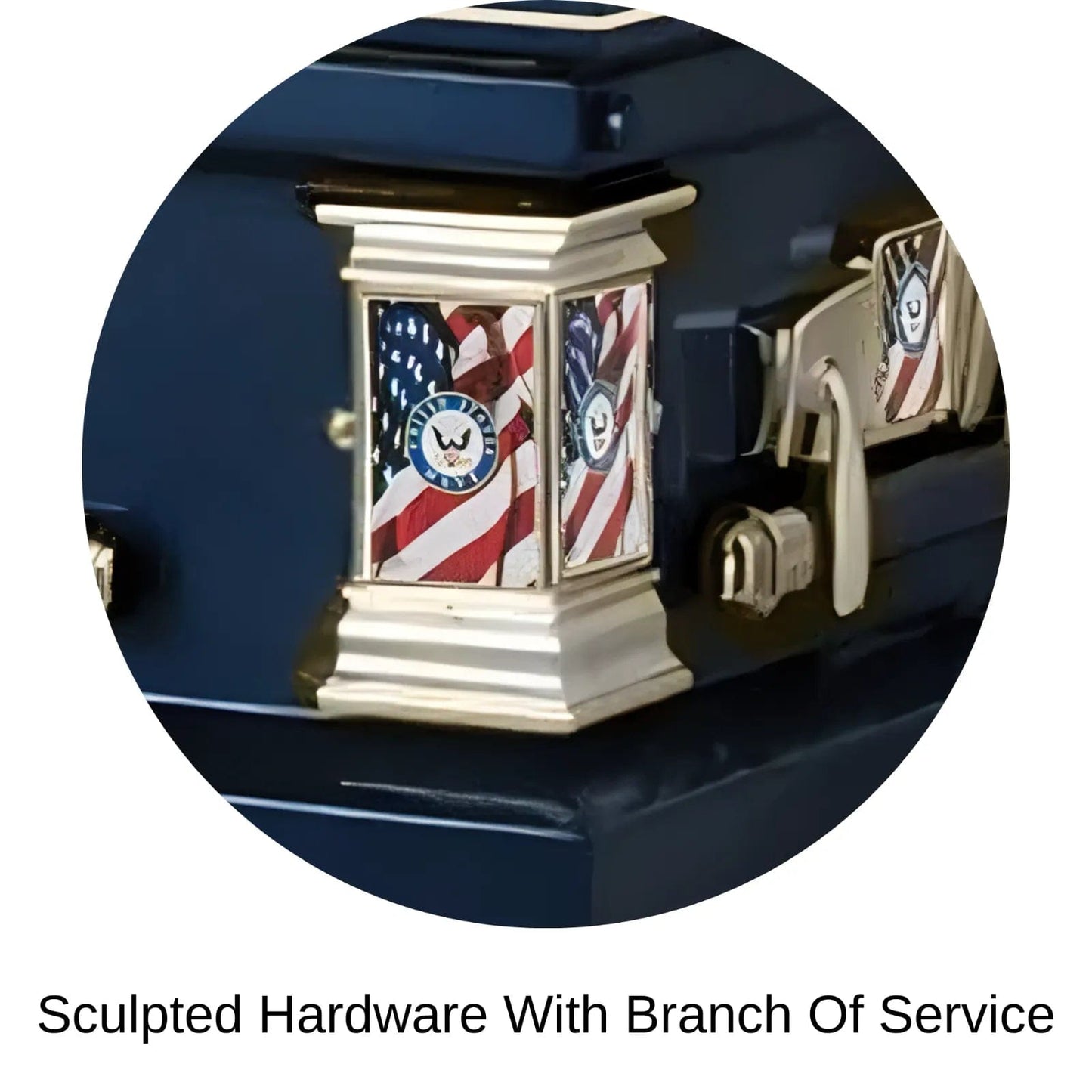 Veteran Select | Navy Dark Blue Steel Casket with Dark Blue Interior