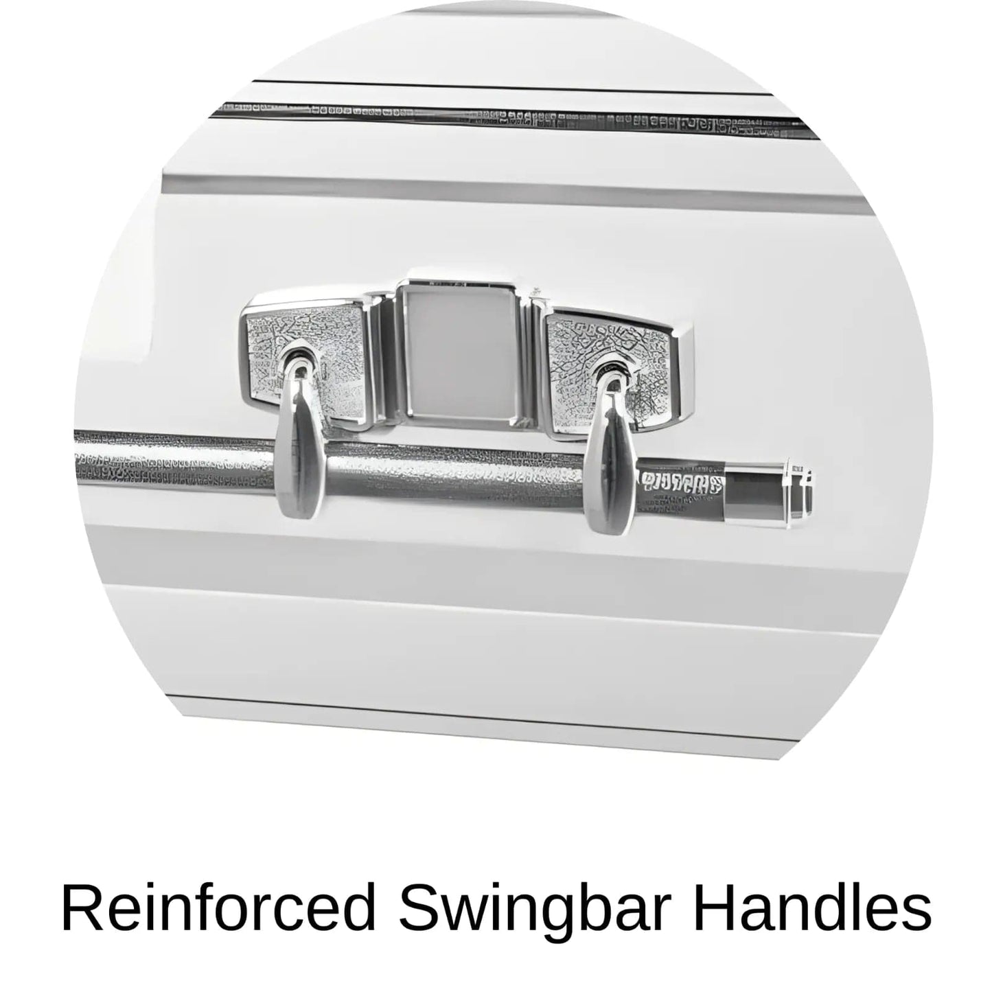 Reinforced Swingbar handles of Titan Casket Satin Series Casket
