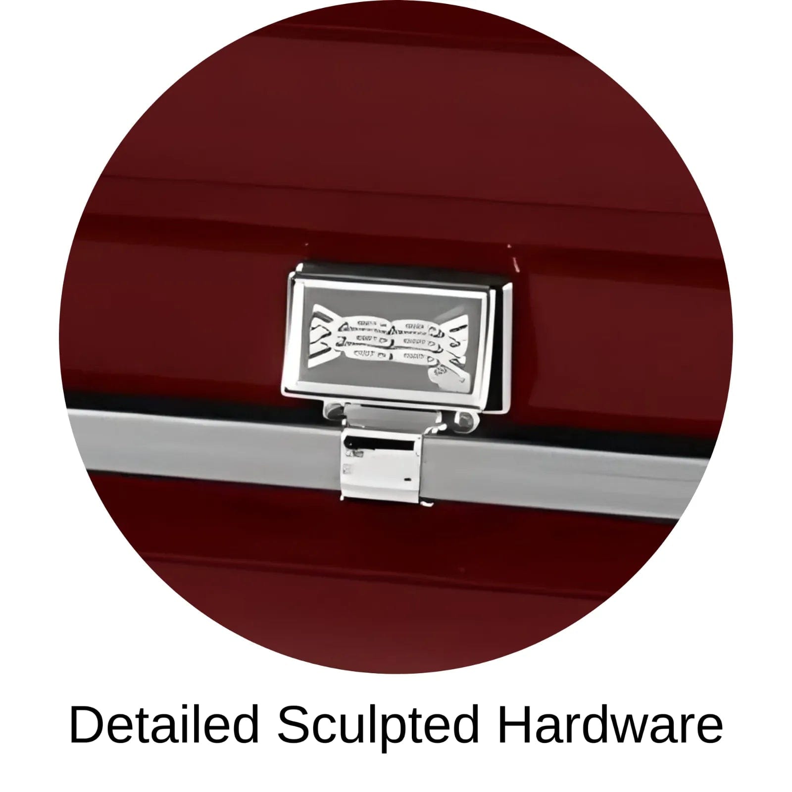 Detailed Sculpted Hardware Of Titan Atlas XL Series Casket