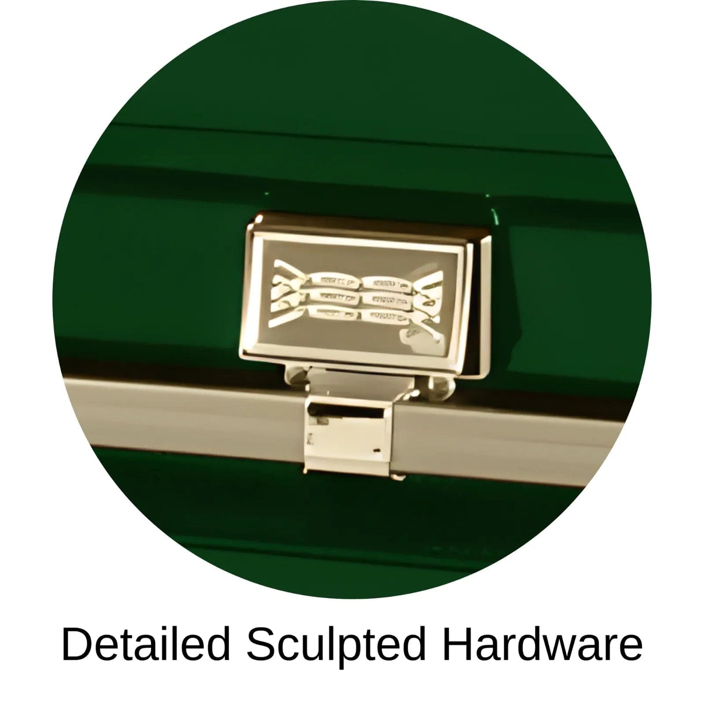 Detailed Sculpted Hardware Of Titan Atlas XL Series Casket