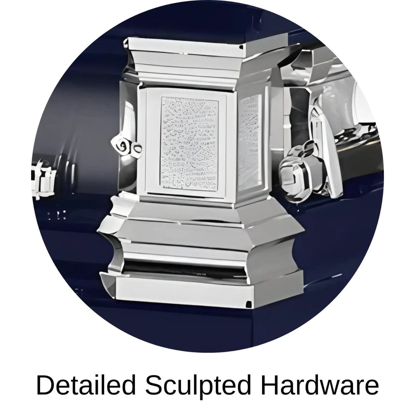 Sculpted hardware of Titan Casket Era Series Casket
