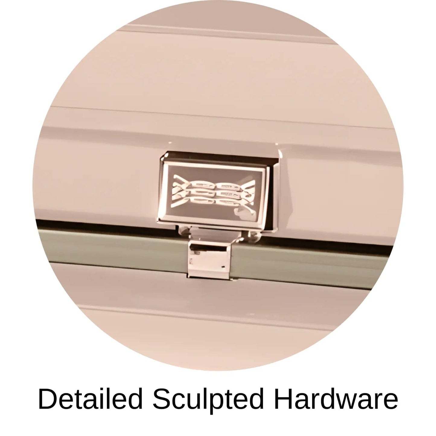 Detailed Sculpted Hardware Of Titan Atlas XL Series Casket