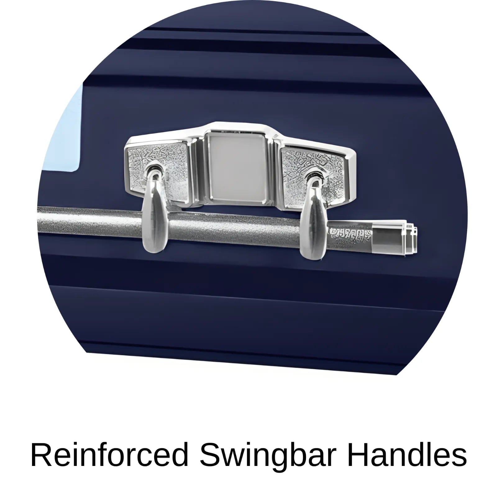 Reinforced Swingbar handles of Titan Casket Satin Series Casket
