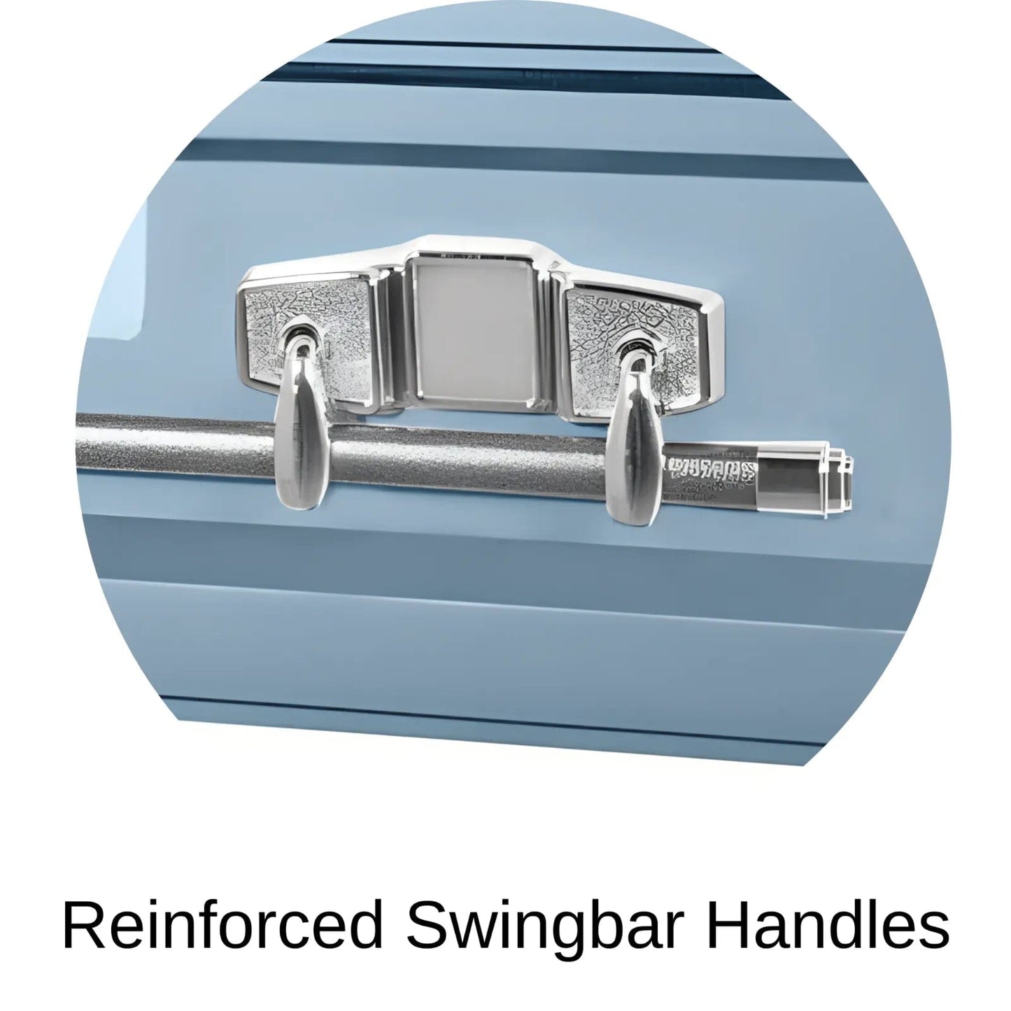 Reinforced Swingbar handles of Titan Casket Satin Series Casket