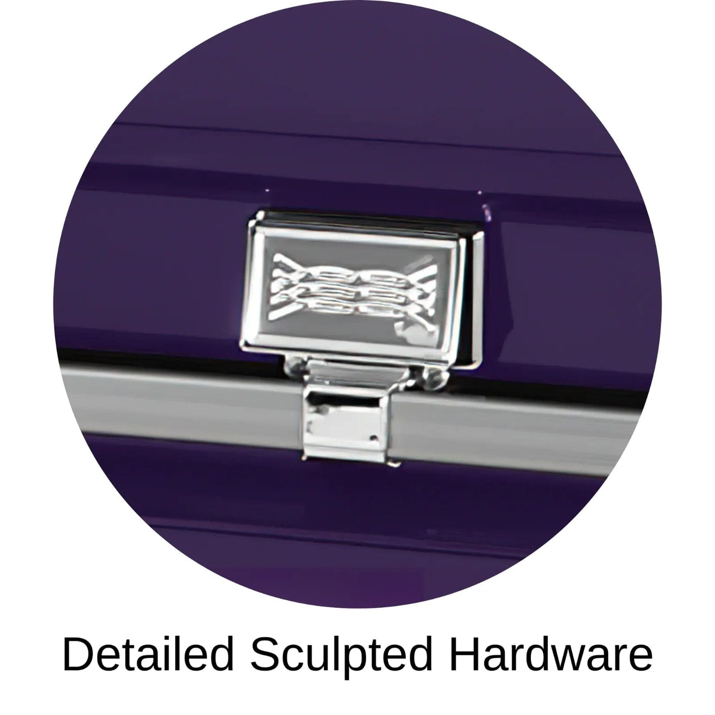 Detailed Sculpted Hardware Of Titan Atlas XL Series Casket
