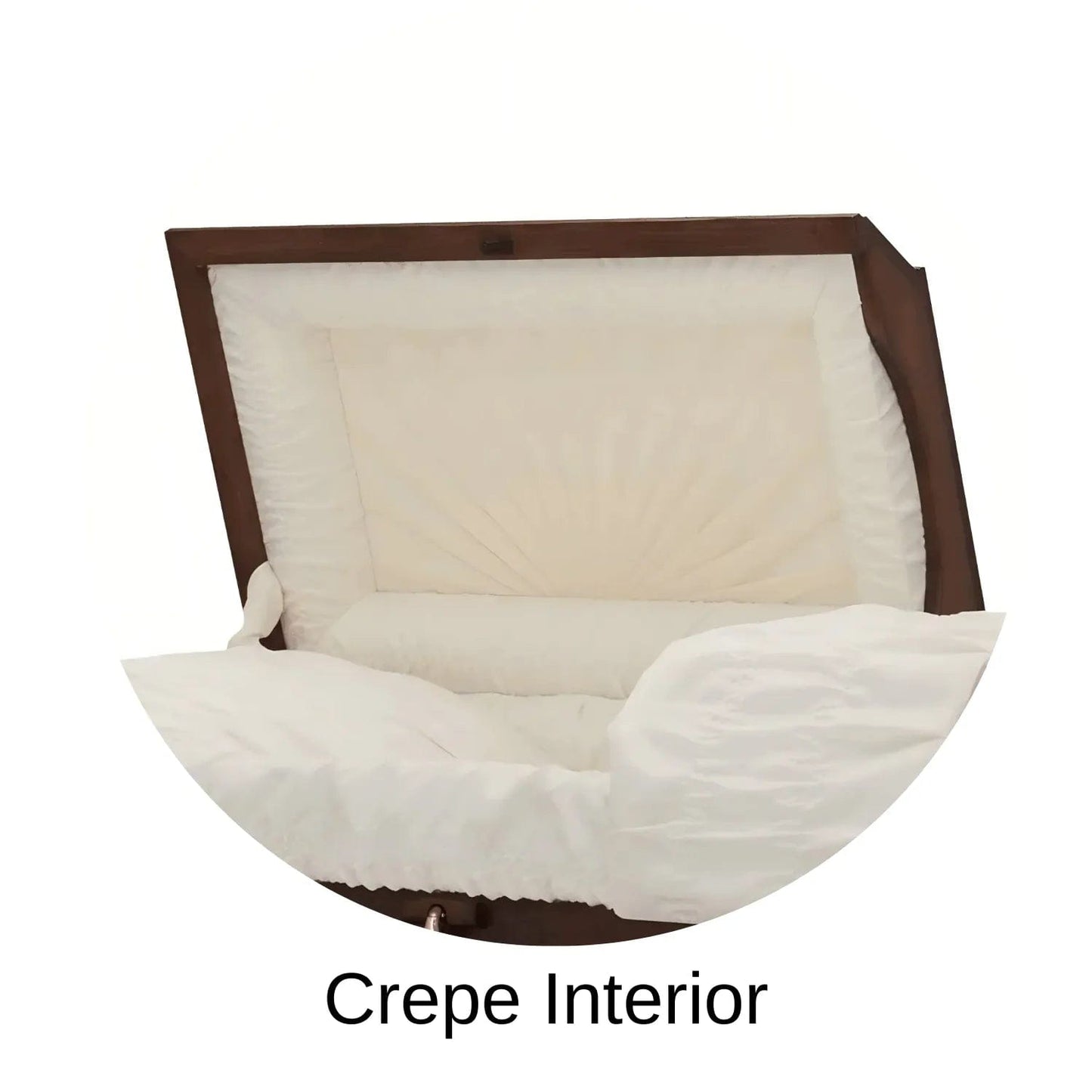 Crepe Interior Of Titan Pillar (Poplar) Series Wood Casket