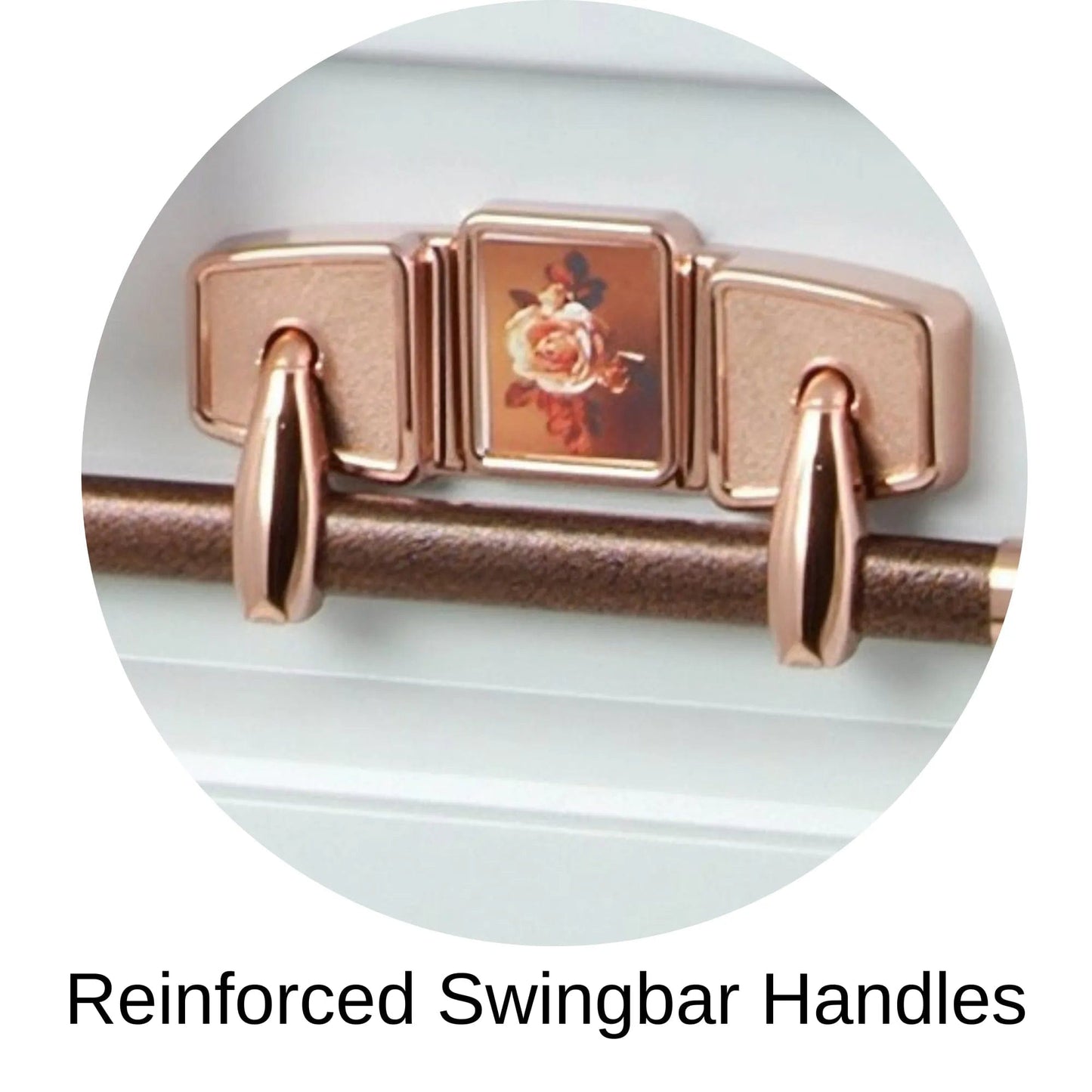 Reinforced Swingbar Handles Of Paris Rose Steel Series Casket