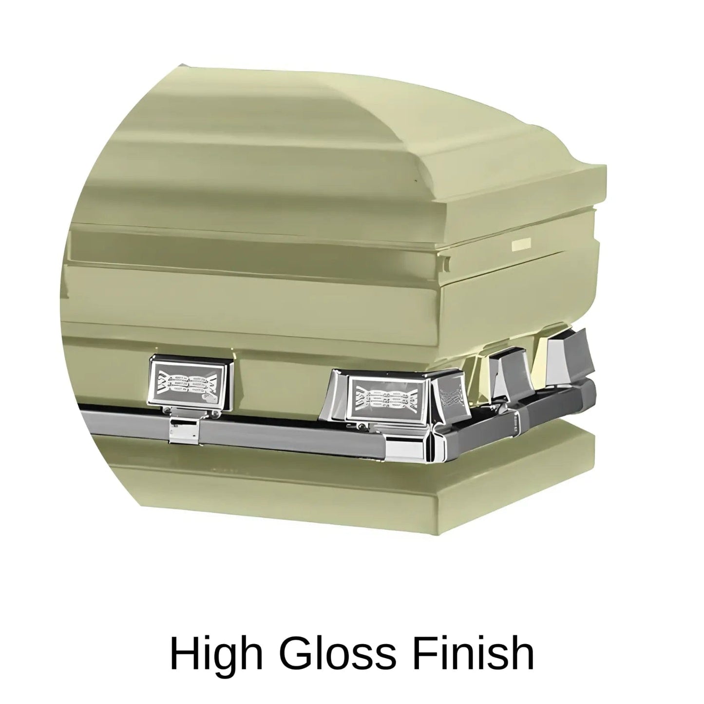 Atlas XL | Soft Yellow Steel Oversize Casket with White Interior