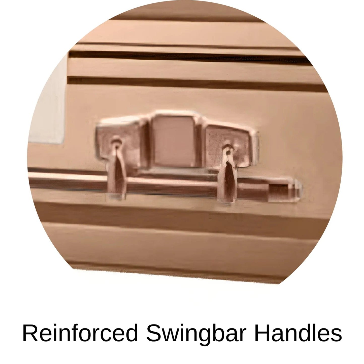 Reinforced Swingbar handles of Titan Casket Satin Series Casket