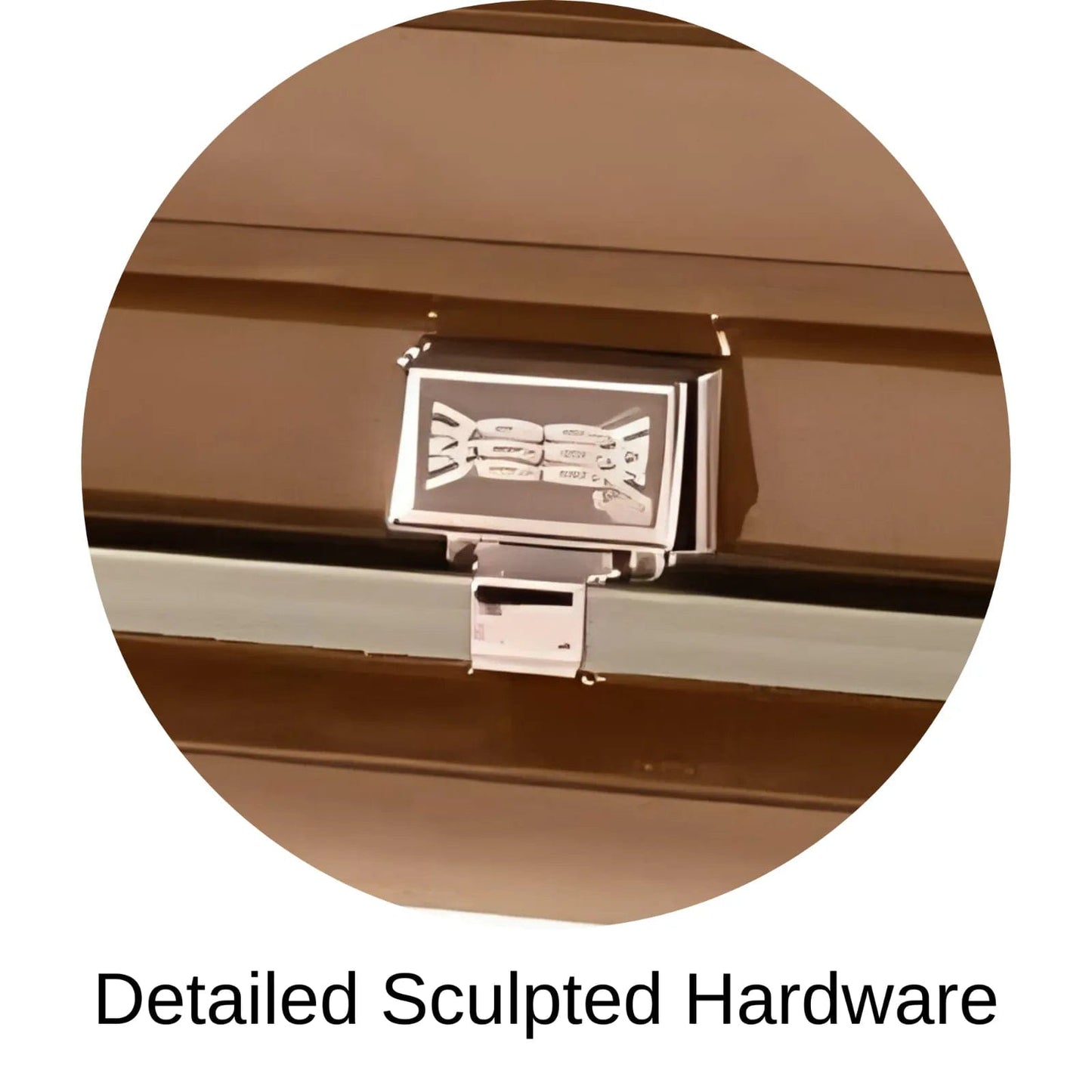 Detailed Sculpted Hardware Of Titan Atlas XL Series Casket