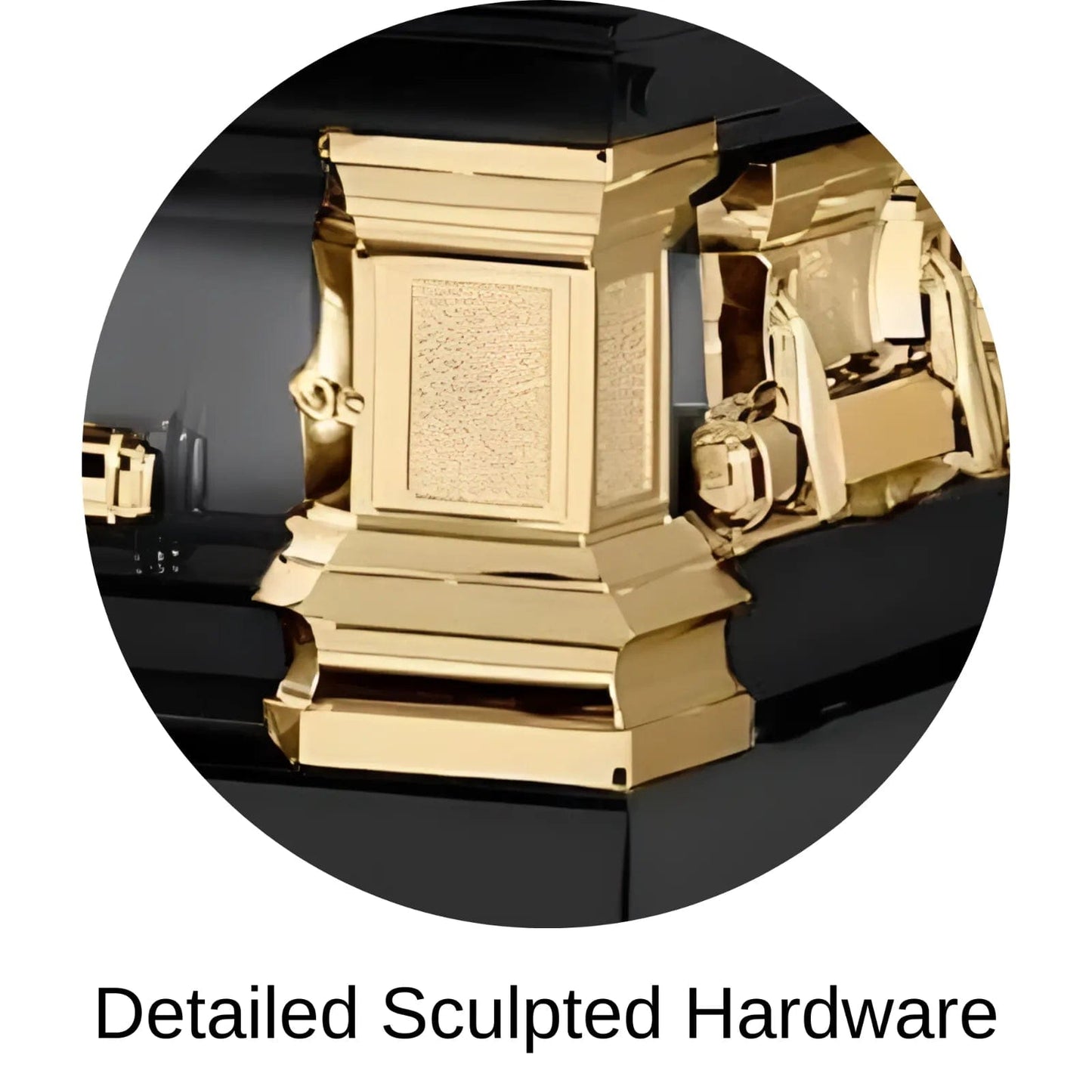 Sculpted hardware of Titan Casket Era Series Casket