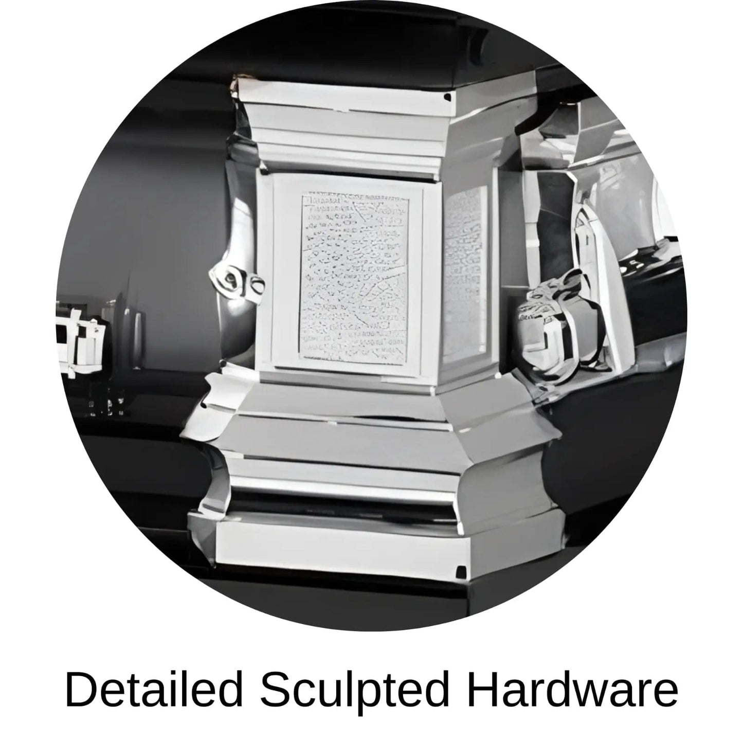 Sculpted hardware of Titan Casket Era Series Casket