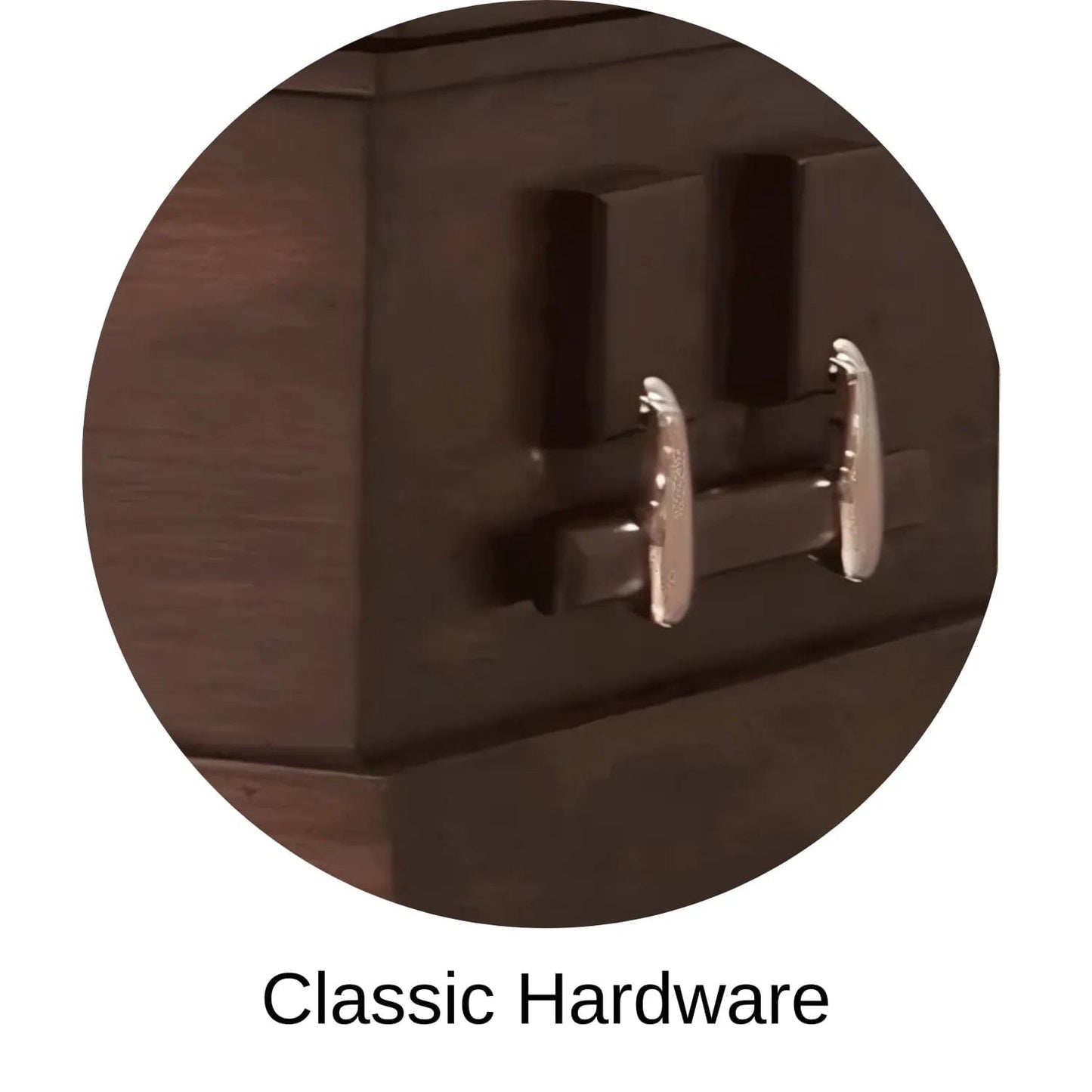 Classic Hardware Exterior Of Titan Pillar (Poplar) Series Wood Casket