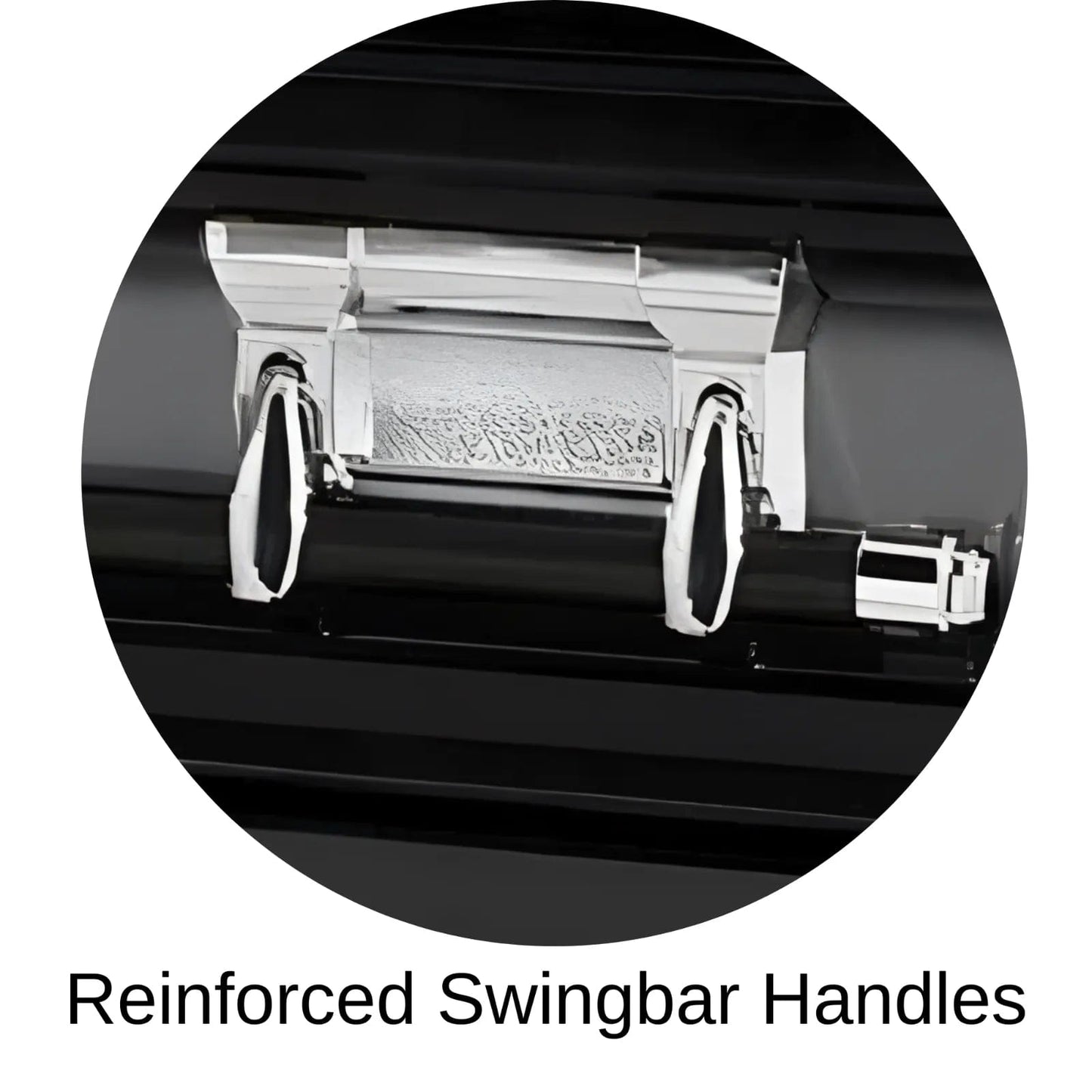 Era Stainless Series | Black Stainless Steel Casket with White Interior