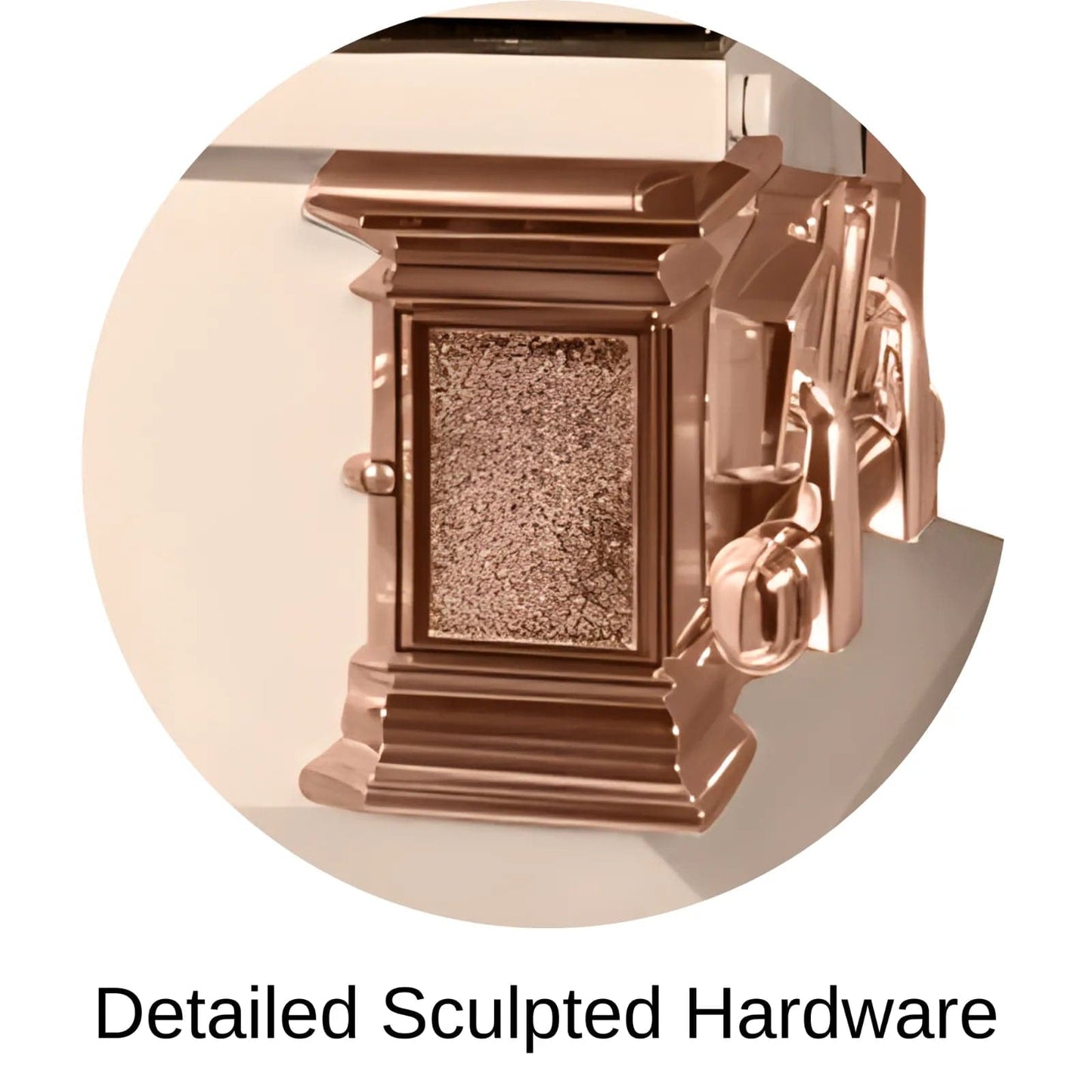 Sculpted hardware of Titan Casket Satin Series Casket