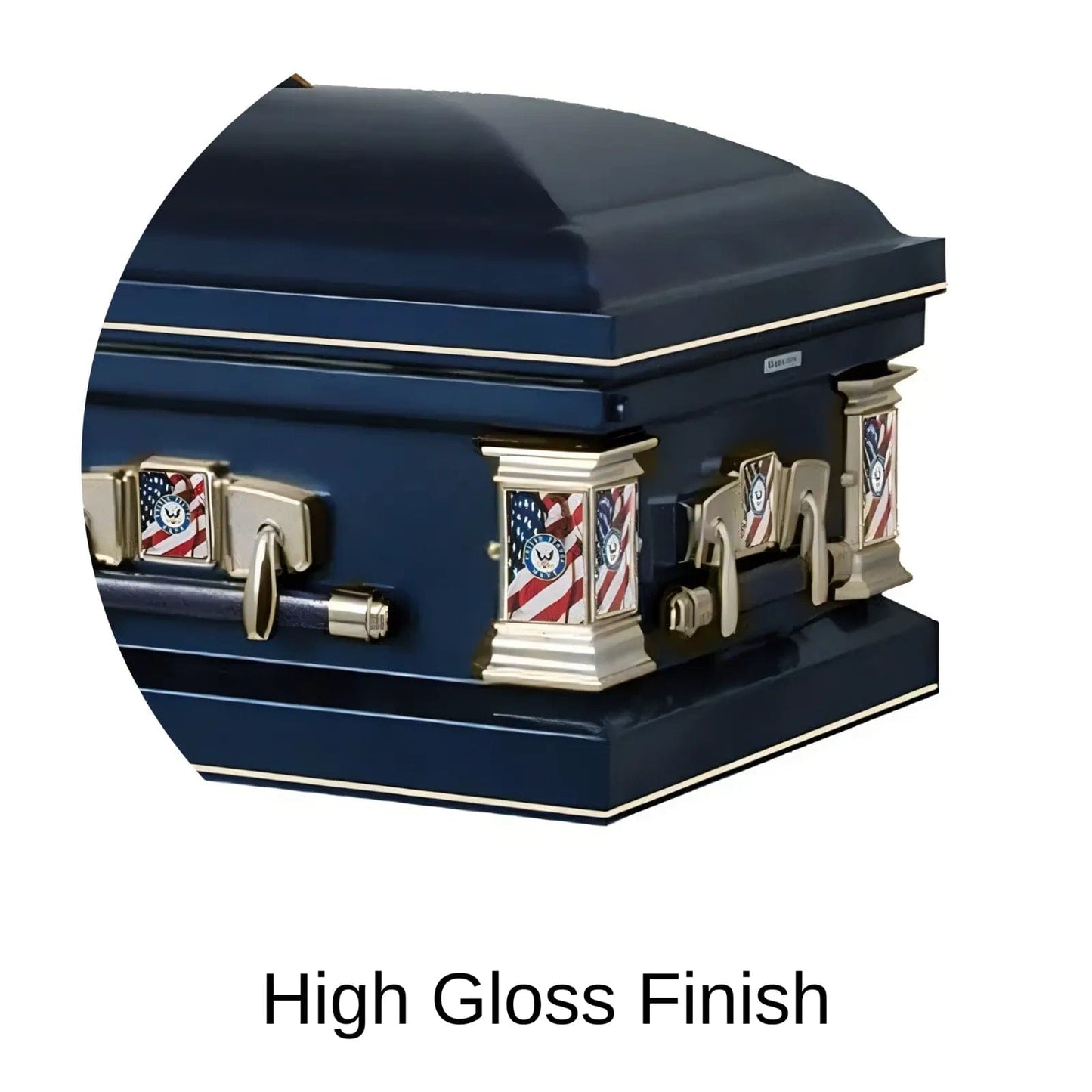 Veteran Select | Navy Dark Blue Steel Casket with Dark Blue Interior