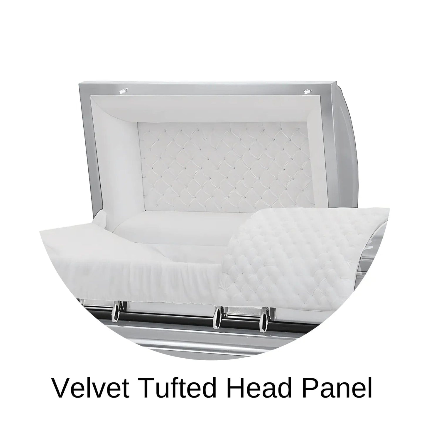 Velvet Tufted Head Panel Of Titan Era Series Casket