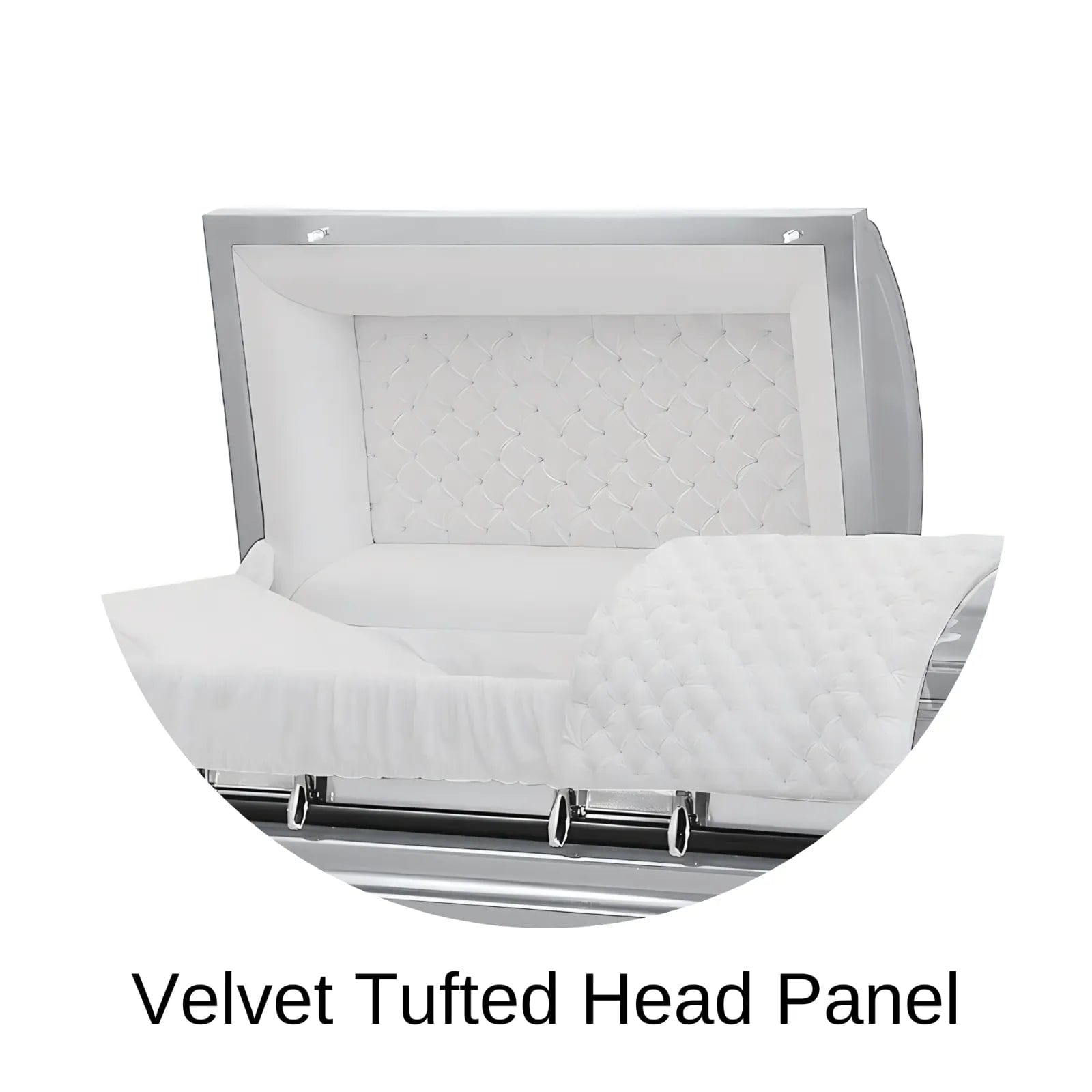 Velvet Tufted Head Panel Of Titan Era Series Casket