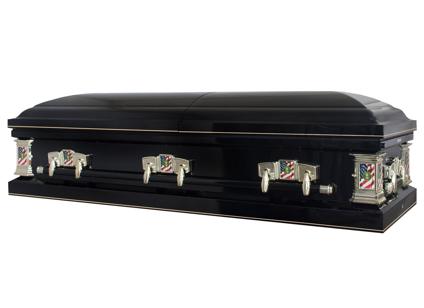 Veteran Select | Army Black Steel Casket with Black Interior
