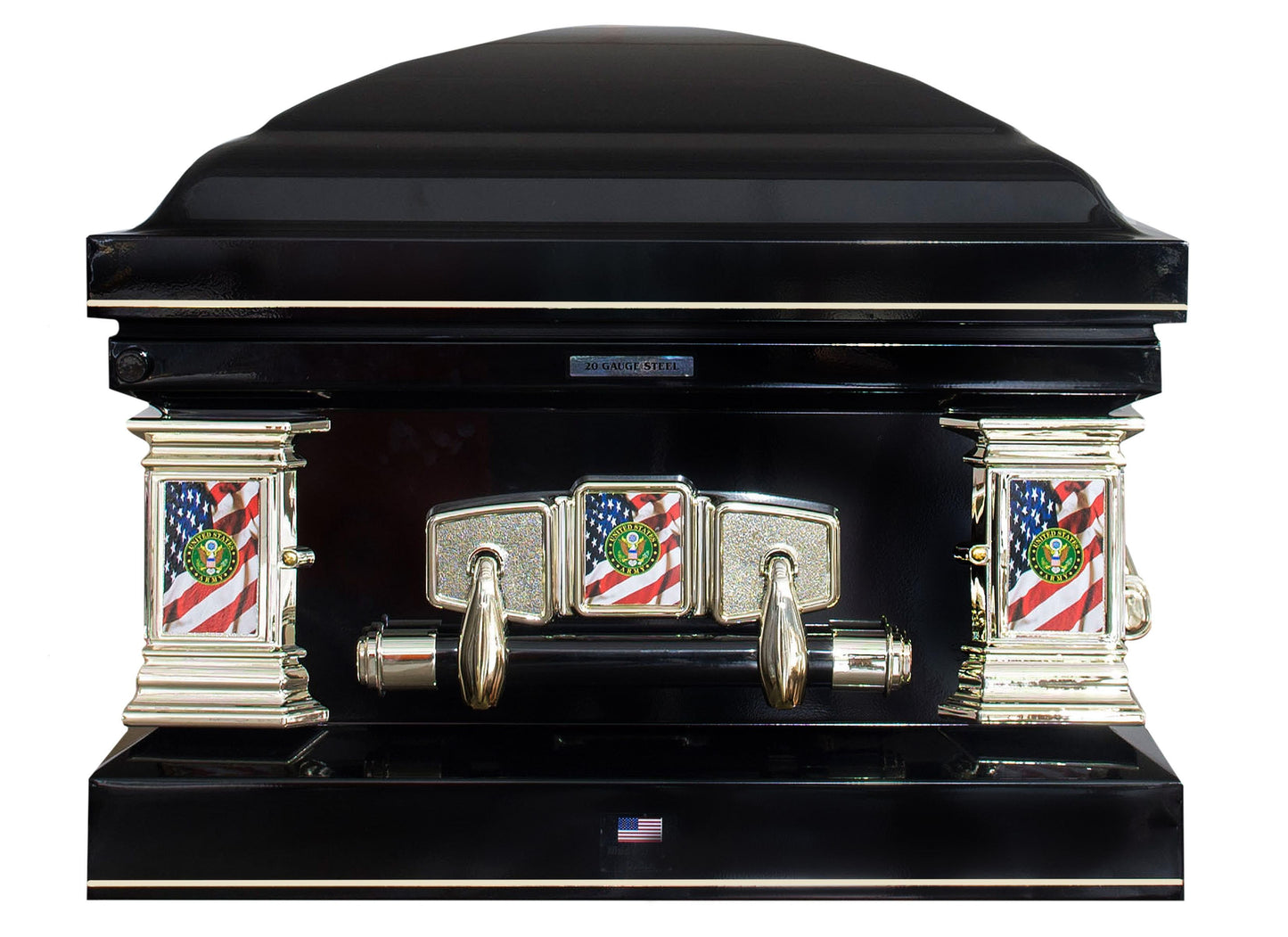 Veteran Select | Army Black Steel Casket with Black Interior