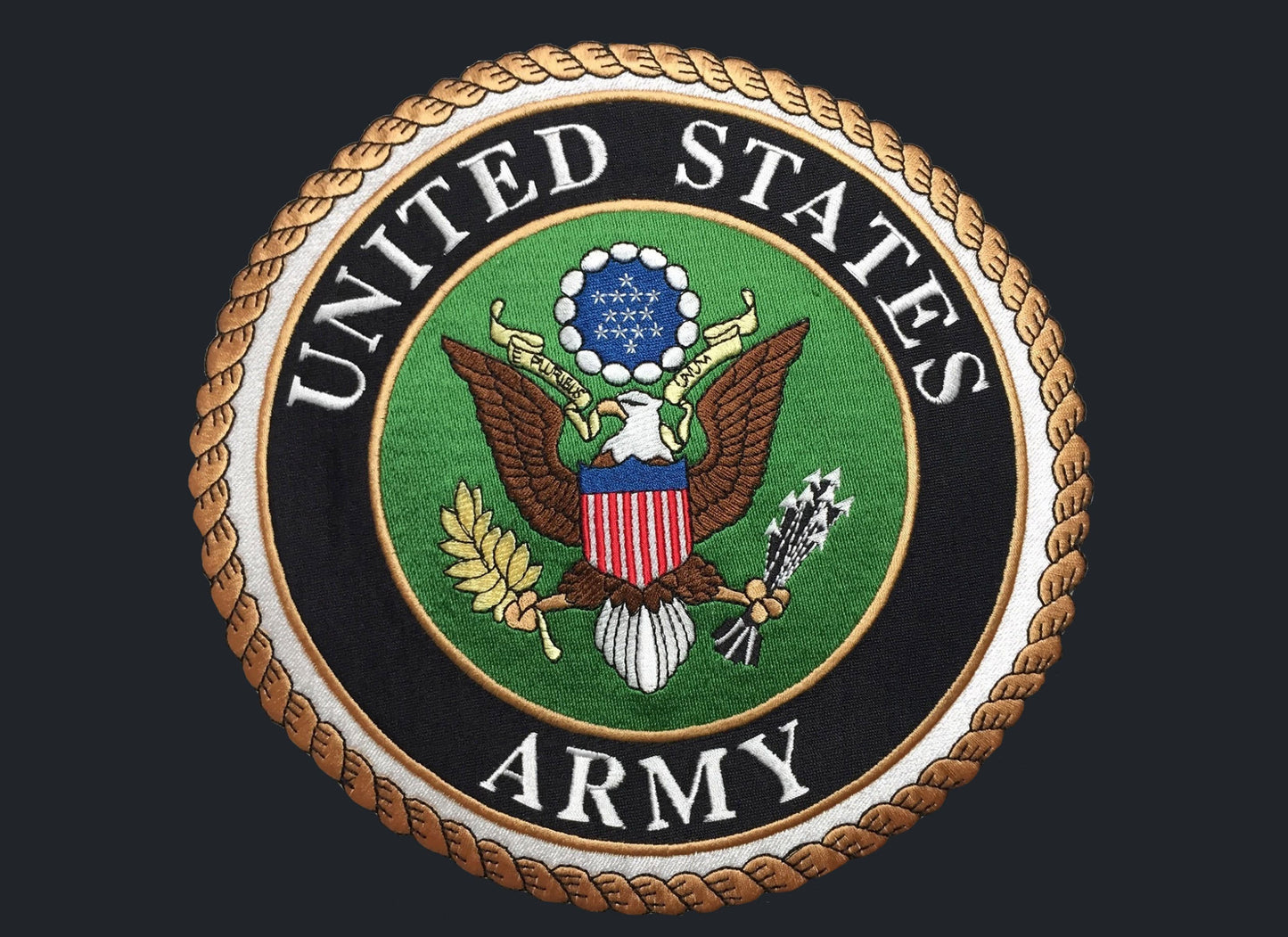 Veteran Select | Army Black Steel Casket with Black Interior